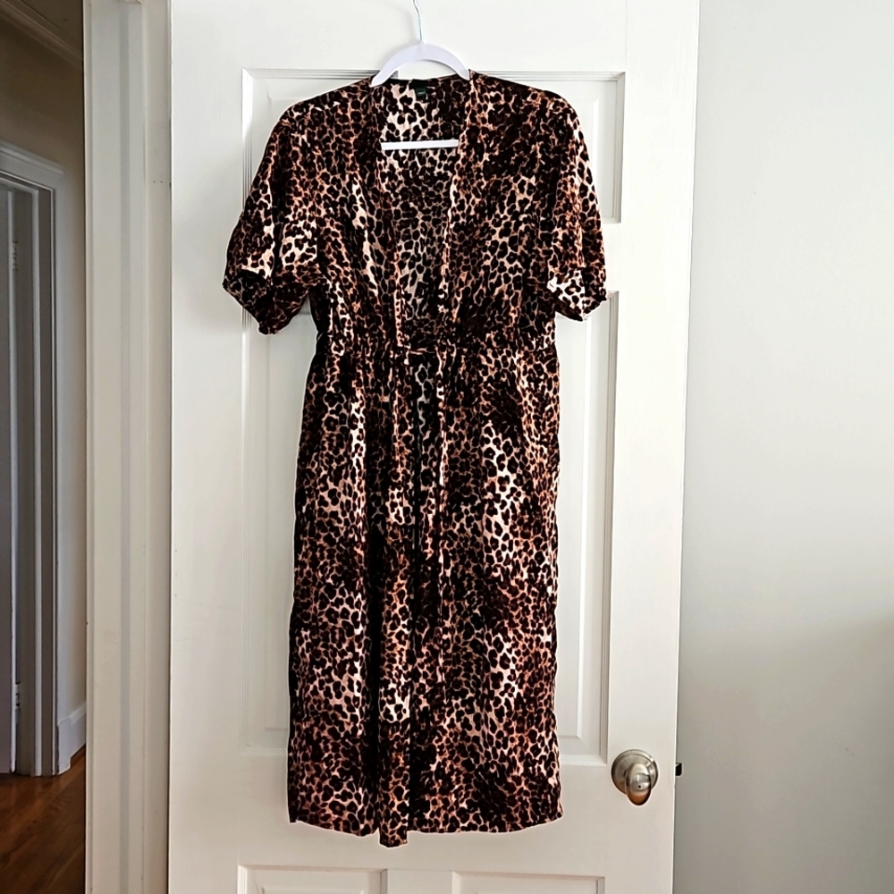 Wild Fable Cheetah Print Maxi Swim Cover Up size M/L